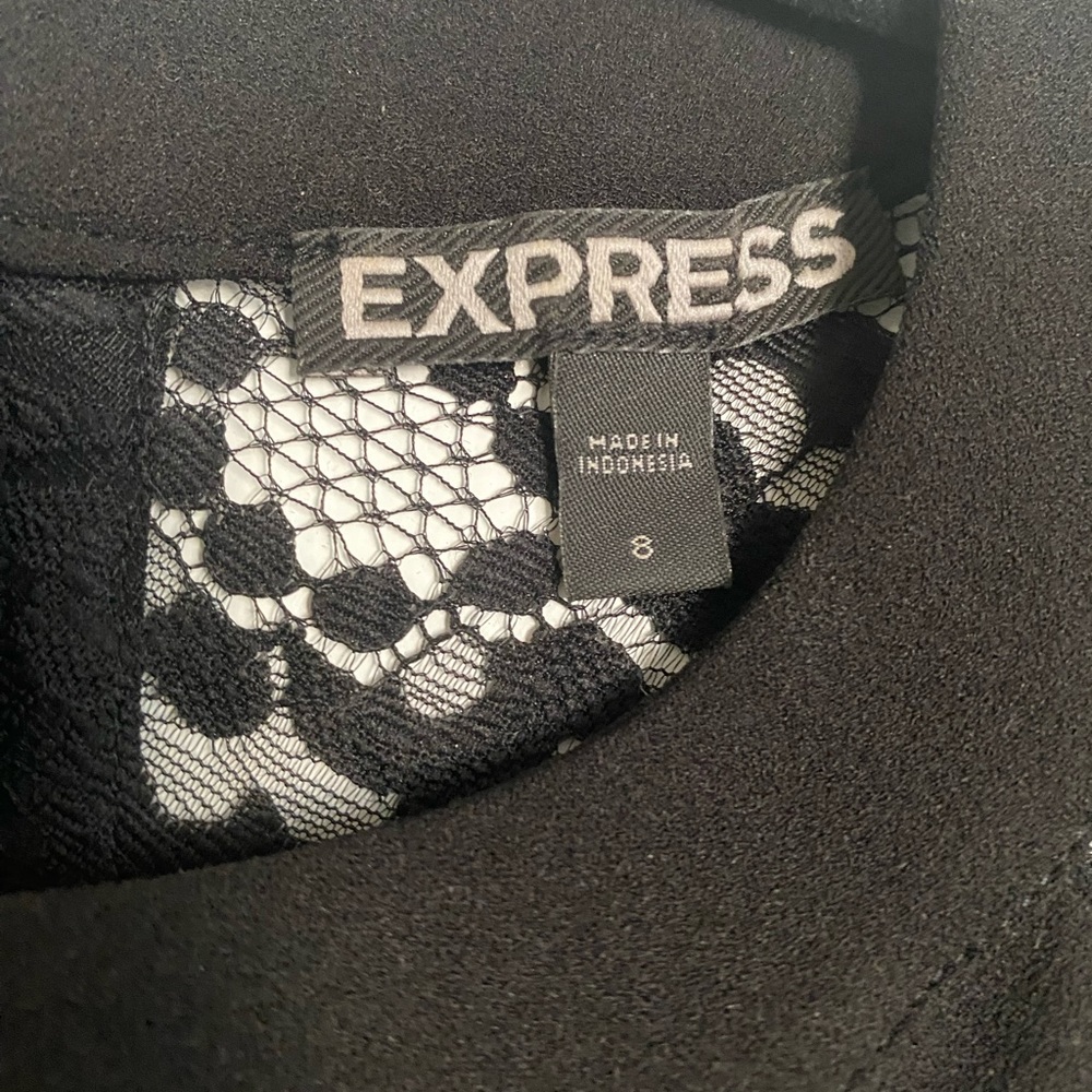 EXPRESS Women’s Black Lace Dress Size 8 - Picture 2 of 6